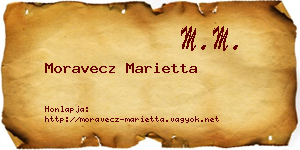 Moravecz Marietta névjegykártya